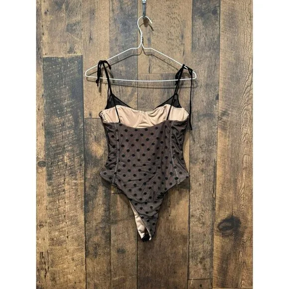 White Fox Boutique Black Polka Dot Camisole - Picture 3 of 6